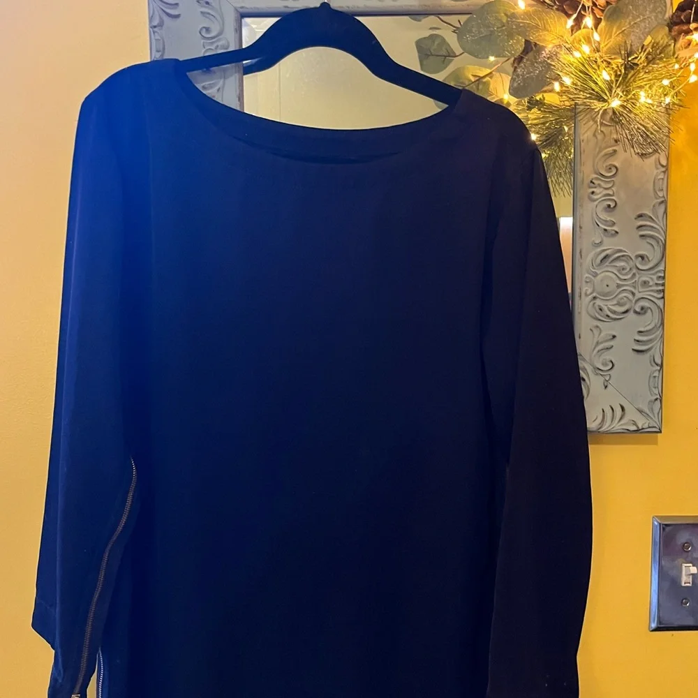 Elegant Navy Blue Marc by Marc Jacobs dress 100% triacetate - Picture 7 of 12